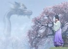 竜笛～桜幻想～  竜笛とはいわゆる横笛のことで、その音色が「舞い立ち昇る龍の鳴き声」に例えられ、名前の由来となったそうです。桜咲き乱れる野に響く竜笛の音色をイメージして作品を製作しました……とかっこよく言ってみたいのですが、実情はかなり違います。（2007年4月製作）  使用ソフト　Vue5　Poser6　PaintShopPro　Shade8.5｜クレジット　M3　Millennium Dragon 2（DAZ）　竜笛　M3Noushi（Image Labs）　 石灯籠（江戸暦）　All Back Hair（Kozabro）